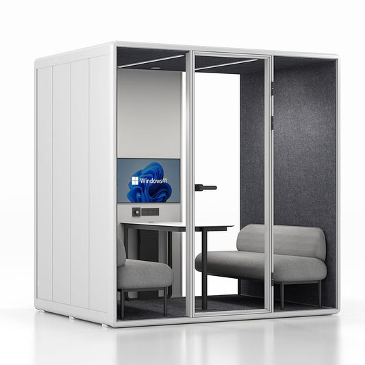 Synergy Soundproof Quad/4 Person Eco Pod/Booth